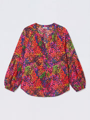 Ophelia silk crazy petal print shirt | NRBY Clothing