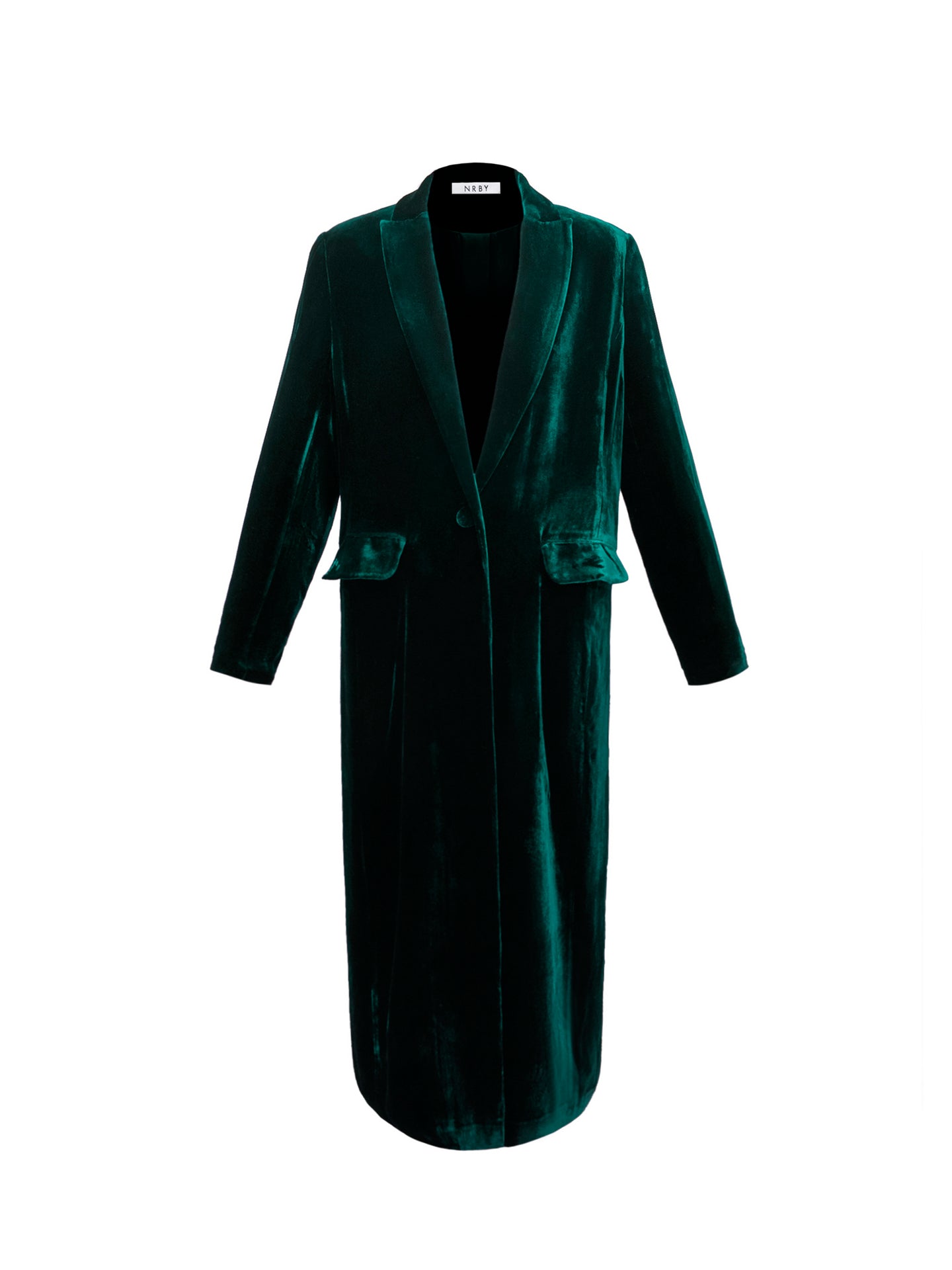 Odette Velvet Opera Coat in Forest Green | NRBY Clothing Odette Velvet Opera Coat in Forest Green | NRBY Clothing