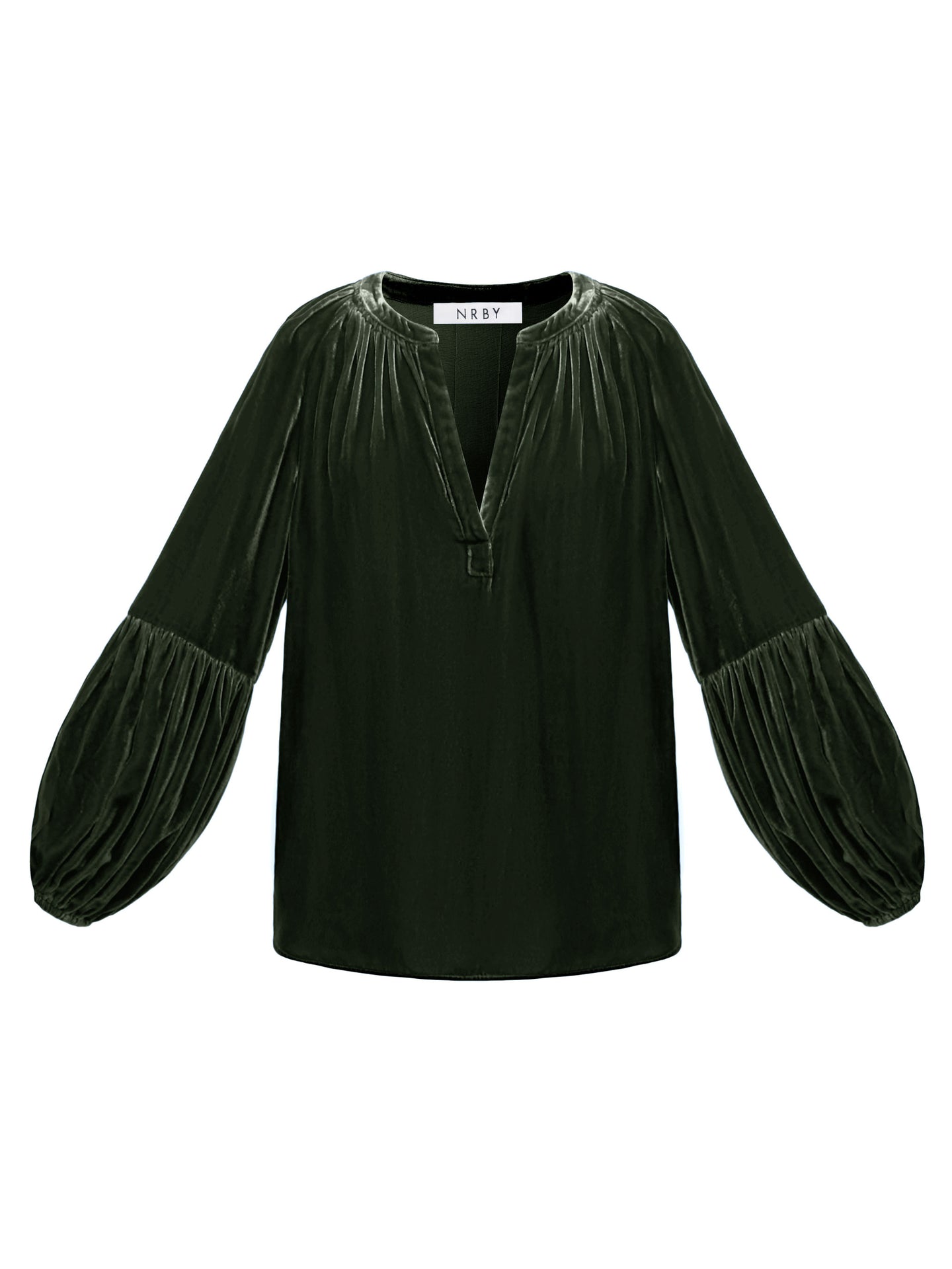Ophelia silk blend velvet shirt - Khaki