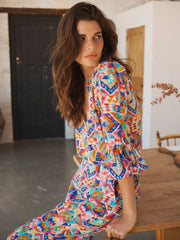 Ophelia silk kilim print shirt | NRBY Clothing