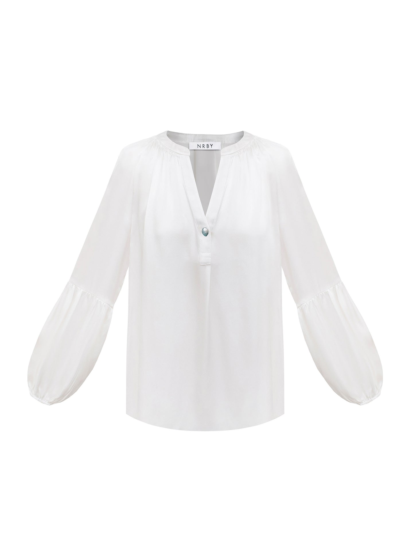 Ophelia silk satin shirt - Ivory