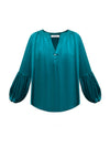 Ophelia silk satin shirt - Sea Green