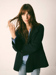 Panita wool rich coat - Navy | NRBY Clothing