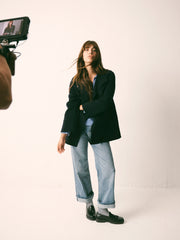 Panita wool rich coat - Navy | NRBY Clothing