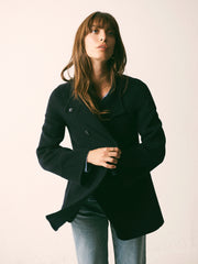Panita wool rich coat - Navy | NRBY Clothing