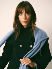 Panita wool rich coat - Navy | NRBY Clothing
