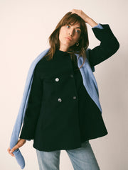 Panita wool rich coat - Navy | NRBY Clothing