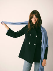 Panita wool rich coat - Navy | NRBY Clothing