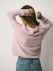 Sydney cashmere collared sweater - Soft Pink | NRBY Clothing