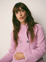 Panita wool rich coat - Pink | NRBY Clothing