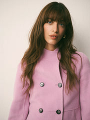 Panita wool rich coat - Pink | NRBY Clothing