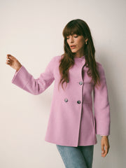 Panita wool rich coat - Pink | NRBY Clothing
