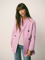 Panita wool rich coat - Pink | NRBY Clothing