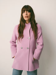 Panita wool rich coat - Pink | NRBY Clothing