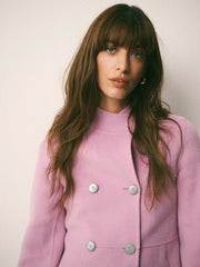 Panita wool rich coat - Pink | NRBY Clothing
