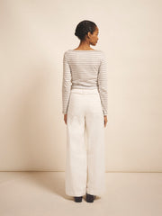 Ash denim wide leg jean - White