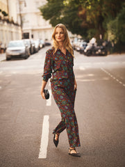 Thea silk kaleidoscope trouser