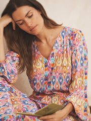 Priya ikat heart printed maxi dress | NRBY Clothing