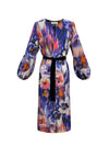 Cecily silk pansy print dress