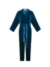 Pip velvet jumpsuit - Peacock Blue