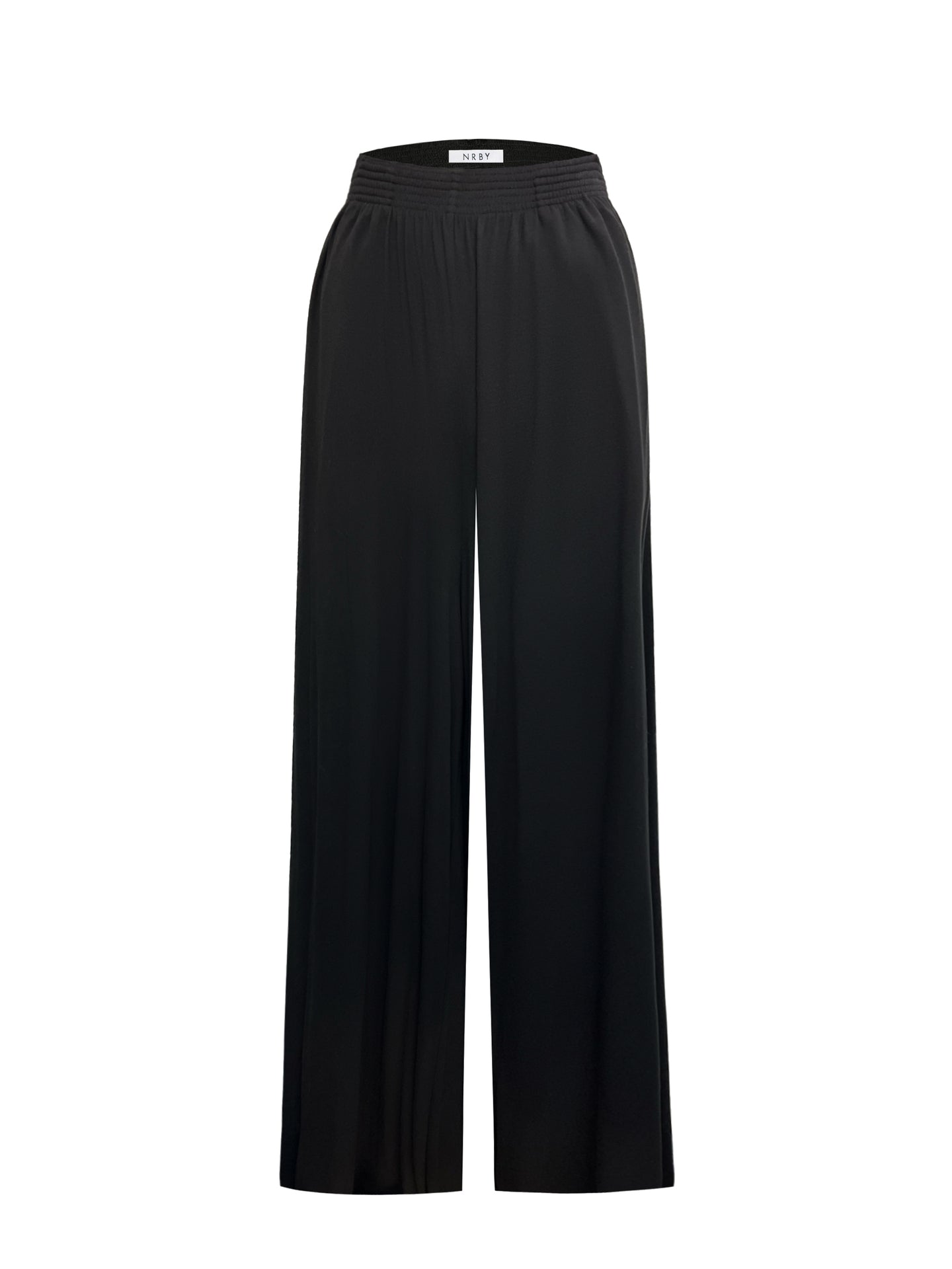 Pippi viscose jersey wide leg trouser - Black