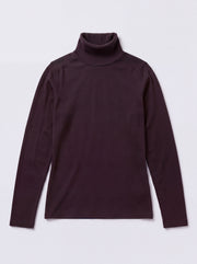 Rayne wool blend jersey roll neck - Plum Noir