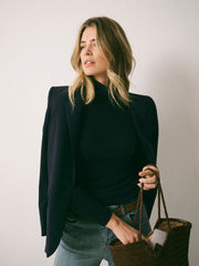 Bryony Wool Blend Jacket - Navy