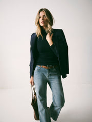 Bryony Wool Blend Jacket - Navy