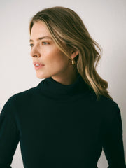 Rayne wool blend jersey roll neck - Navy | NRBY Clothing