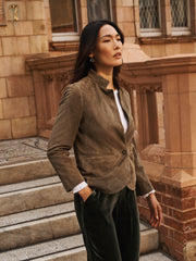 Robyn suede jacket - Khaki