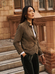 Robyn suede jacket - Khaki