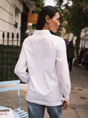 Romi cotton tie cuff shirt - White
