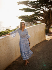 Rosa cotton broderie dress - Blue | NRBY Clothing