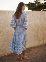 Rosa cotton broderie dress - Blue | NRBY Clothing