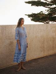 Rosa cotton broderie dress - Blue | NRBY Clothing