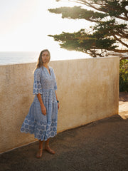Rosa cotton broderie dress - Blue | NRBY Clothing