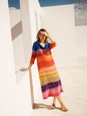 Rosemarie silk carnival stripe dress | NRBY Clothing