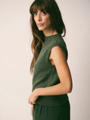 Rosie alpaca blend tank - Khaki