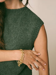Rosie alpaca blend tank - Khaki