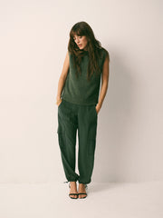 Becca silk cargo pant - Khaki