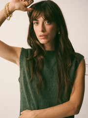 Rosie alpaca blend tank - Khaki