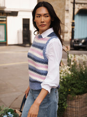 Mariah alpaca blend moss stitch tank - Multi Stripe