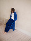 Carolyn chunky knit maxi cardigan - Cobalt Blue