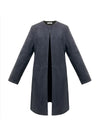 Russo suede coat - Navy