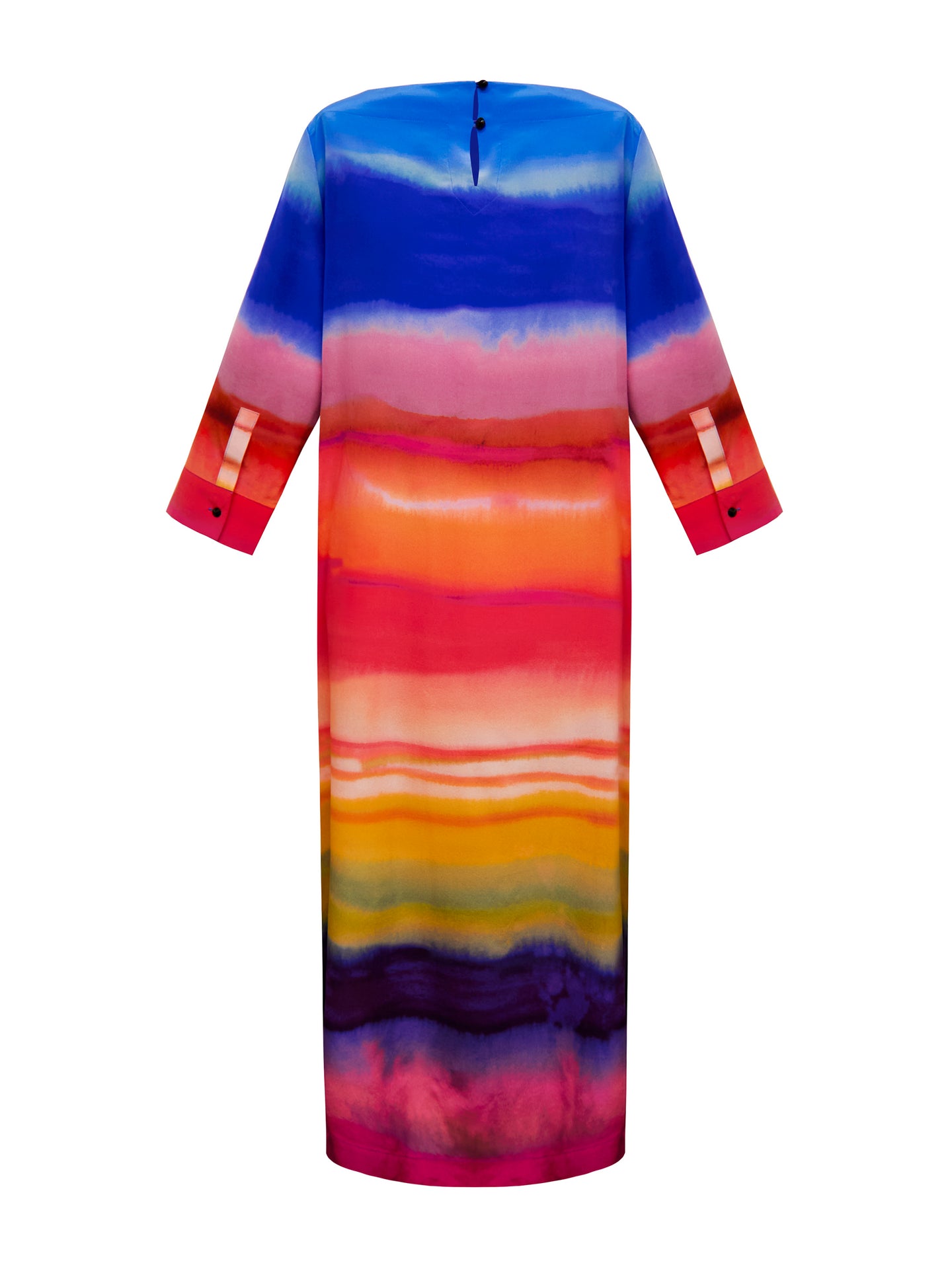 Rosemarie silk carnival stripe maxi dress