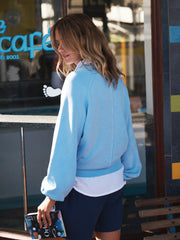 Sandi cotton sweatshirt - Baby Blue