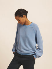 Sandi cotton sweatshirt - Azure Blue