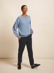 Sandi cotton sweatshirt - Azure Blue