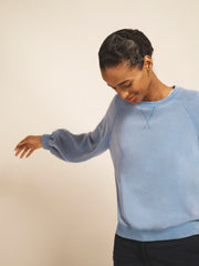 Sandi cotton sweatshirt - Azure Blue
