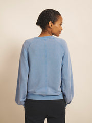 Sandi cotton sweatshirt - Azure Blue
